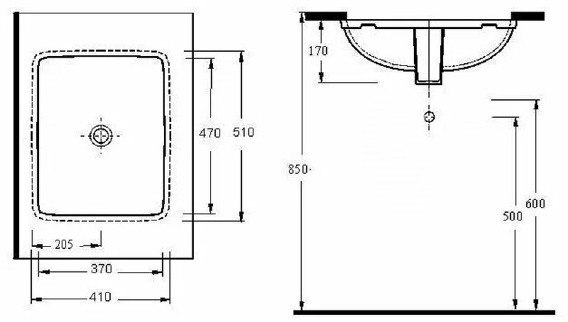 Раковина beWash Balaton 51 93501001 Белый глянец от магазина ЛесКонПром.ру