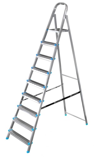 Стремянка стальная оцинкованная PERILLA ЯРУС 9 ступеней (арт.122209) от магазина ЛесКонПром.ру