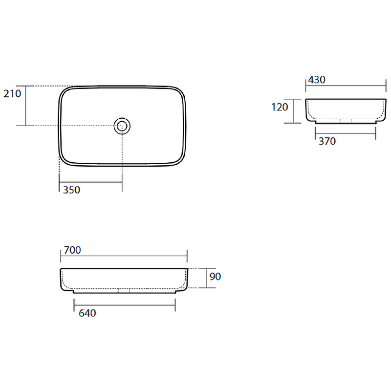 Раковина-чаша Kerasan Tribeca 70 460231 Черная матовая от магазина ЛесКонПром.ру