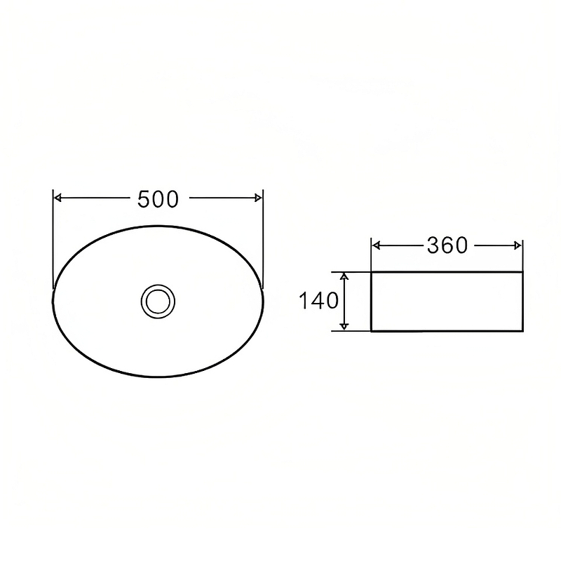 Раковина-чаша D&K Matrix 50 DT1390316 Белая от магазина ЛесКонПром.ру