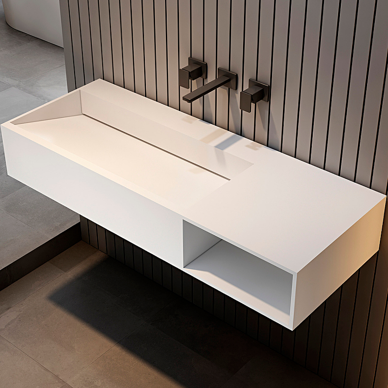 Раковина Abber Stein 120 AS2640L подвесная Белая от магазина ЛесКонПром.ру