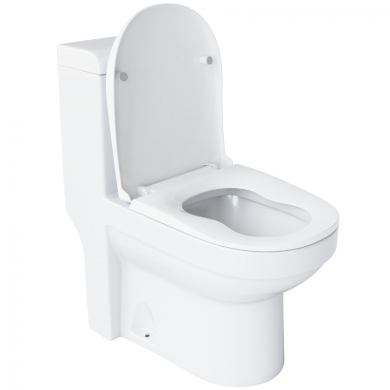 Унитаз моноблок Laguraty 20980W с сиденьем Микролифт от магазина ЛесКонПром.ру