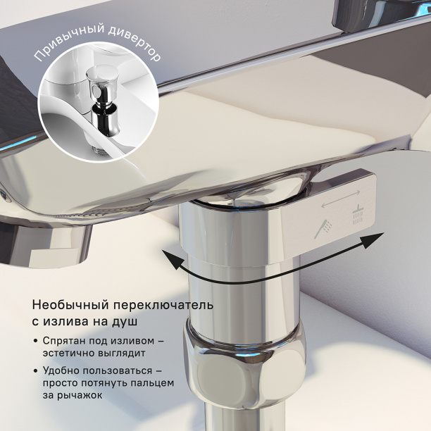 Смеситель для ванны IDDIS Stone от магазина ЛесКонПром.ру