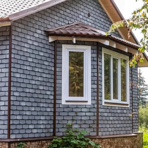 Фасадная плитка ТЕХНОНИКОЛЬ Hauberk Сланец Камень от магазина ЛесКонПром.ру