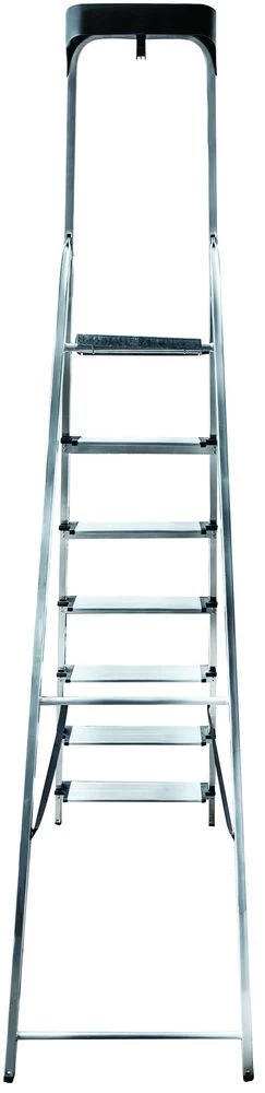 Стремянка алюминиевая с широкой ступенью и органайзером Новая Высота 7 ступеней (арт. 1118107) от магазина ЛесКонПром.ру