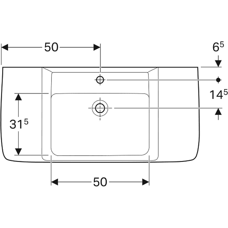 Раковина Geberit Renova Plan 100 122100000 Белая от магазина ЛесКонПром.ру