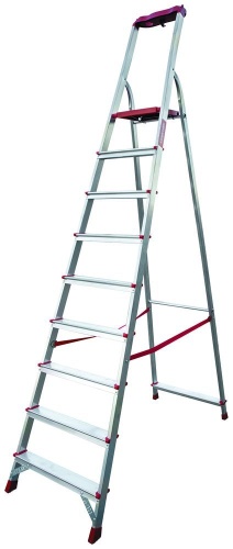 Стремянка алюминиевая профессиональная с органайзером Новая Высота 9 ступеней (арт. 3115109) от магазина ЛесКонПром.ру