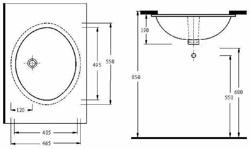 Раковина beWash Balaton 55 91551001 Белый глянец от магазина ЛесКонПром.ру