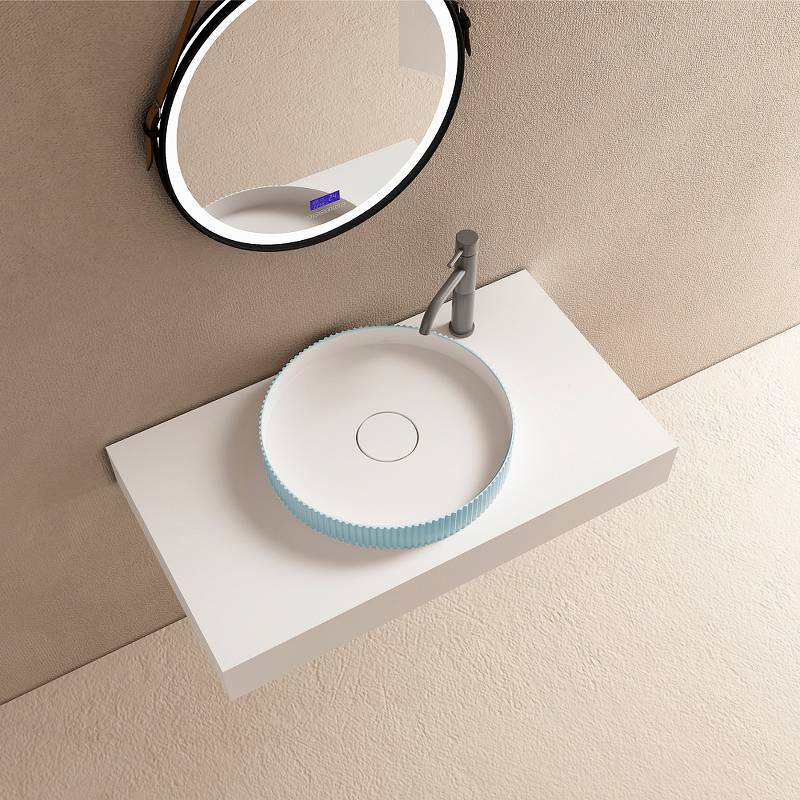 Раковина-чаша Abber Stein 40 AS2604Blau Голубая от магазина ЛесКонПром.ру