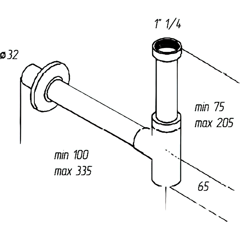 Сифон для раковины Migliore Ricambi 17920 Хром от магазина ЛесКонПром.ру