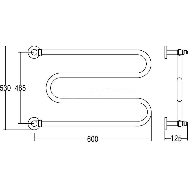Водяной полотенцесушитель Margaroli Vento 402OB Бронза от магазина ЛесКонПром.ру