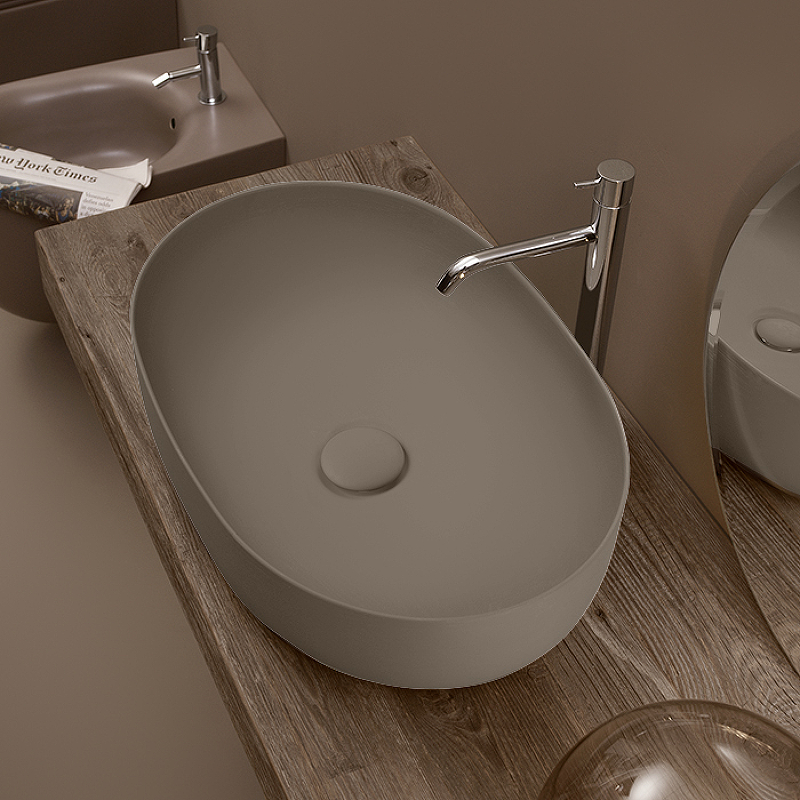 Раковина-чаша Kerasan Nolita 60 534381 Nocciola matt от магазина ЛесКонПром.ру