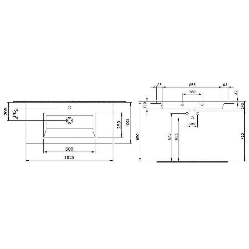 Раковина Bocchi Milano 100 1105-004-0126 Черная матовая от магазина ЛесКонПром.ру