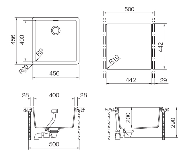 Кухонная мойка GREENWICH 50 CRISTADUR 700908 SCHOCK от магазина ЛесКонПром.ру