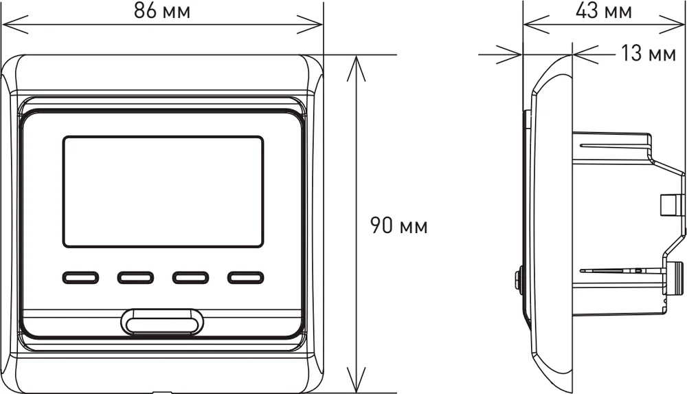 Терморегулятор IQ Watt Thermostat P белый от магазина ЛесКонПром.ру