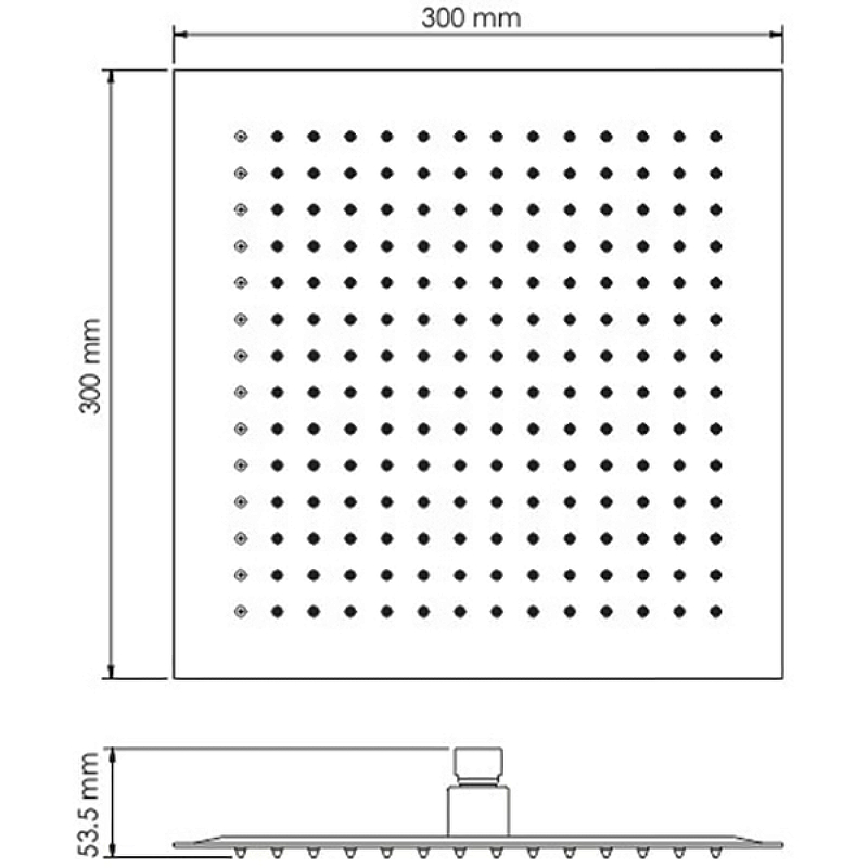 Верхний душ WasserKRAFT A118 Нержавеющая сталь от магазина ЛесКонПром.ру
