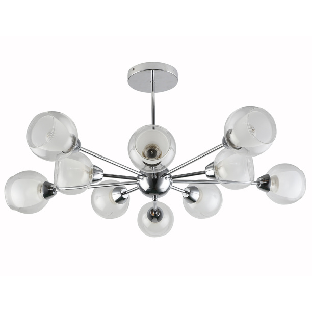 Люстра потолочная Schaffner Чело 10х60 Вт Е27 от магазина ЛесКонПром.ру