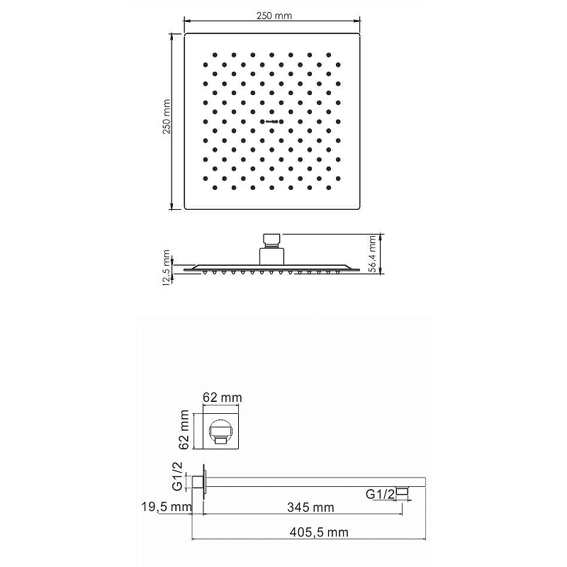 Душевая система WasserKRAFT A175571 Золото матовое от магазина ЛесКонПром.ру
