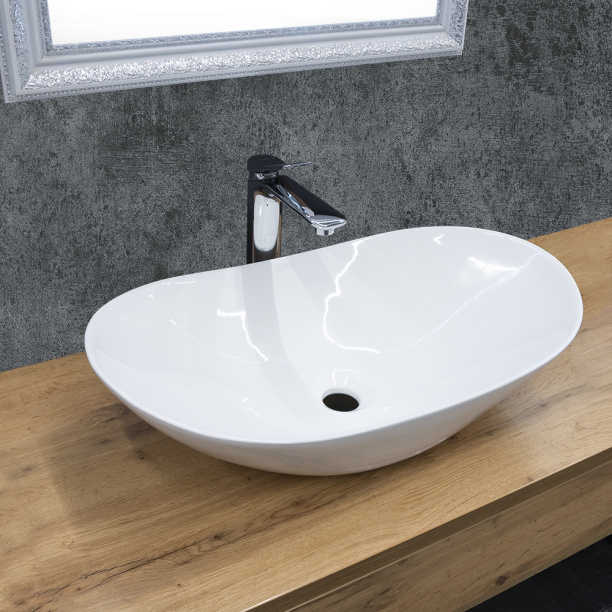 Раковина на столешницу FLUMEN Elegant 61 см белый от магазина ЛесКонПром.ру