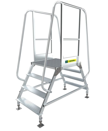 МОСТИК ПЕРЕХОДНЫЙ АЛЮМИНИЕВЫЙ С РЕГУЛИРУЕМЫМИ ОПОРАМИ  MEGAL МПА-P-1,2 от магазина ЛесКонПром.ру