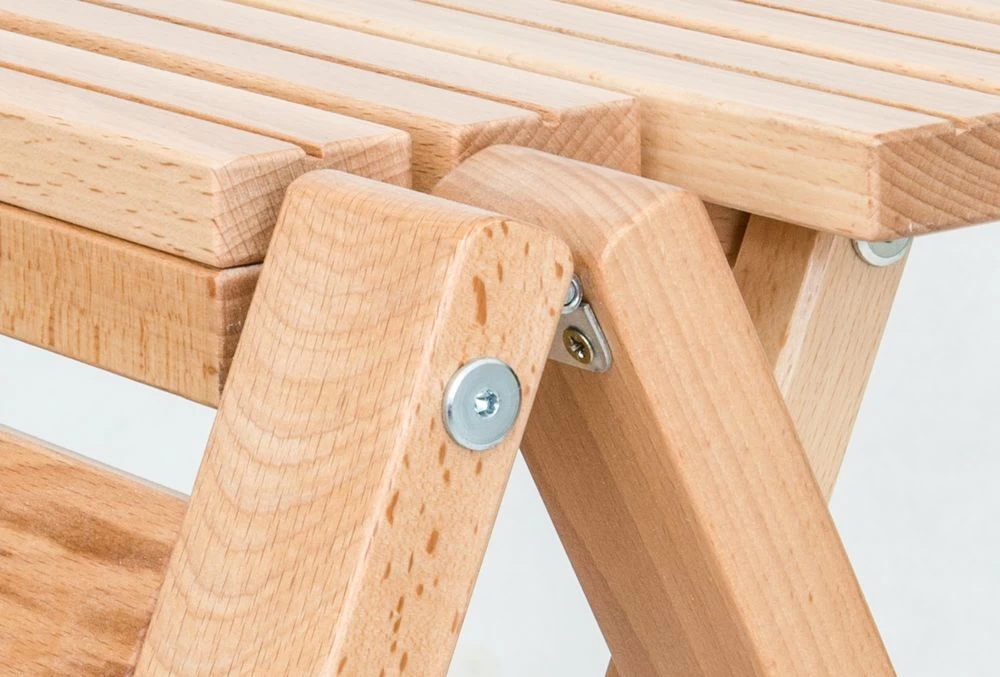 Стремянка-табурет деревянная с широкими ступенями Hoz-Block Микки 3 ступени Белая (арт. СДМТ-3Б) от магазина ЛесКонПром.ру