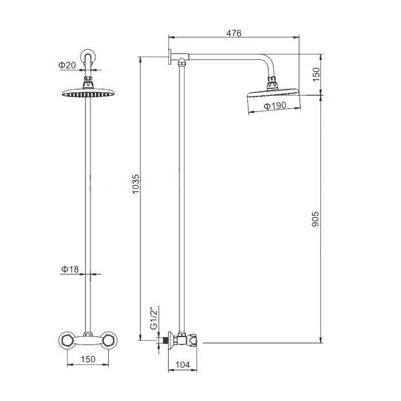 Душевая система Ledeme 2394L Хром от магазина ЛесКонПром.ру