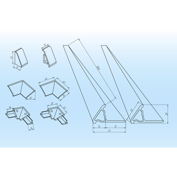 Бордюр для ванн П-образный 20 мм от магазина ЛесКонПром.ру