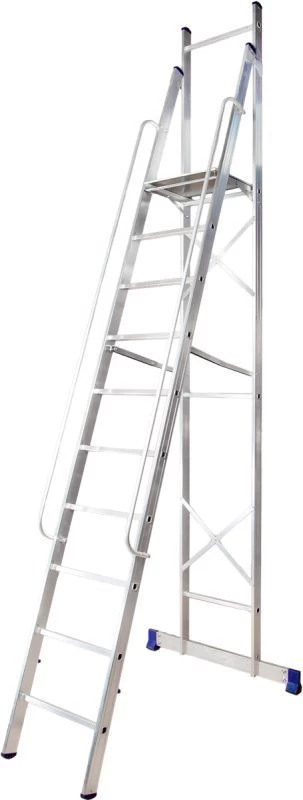Стремянка-помост алюминиевая профессиональная Алюмет 10 ступеней (арт. АРЕ 1410) от магазина ЛесКонПром.ру