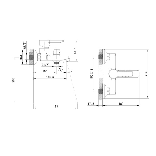 Смеситель для ванны IDDIS Sena от магазина ЛесКонПром.ру
