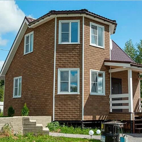 Фасадная плитка ТЕХНОНИКОЛЬ Hauberk Песчаный Кирпич от магазина ЛесКонПром.ру