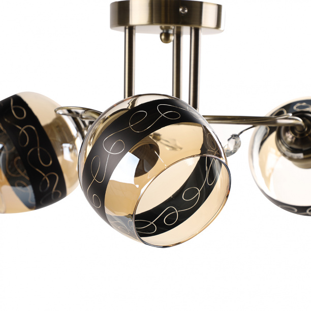 Люстра NEODECO Ариста 3х60 Вт Е27 бронза от магазина ЛесКонПром.ру