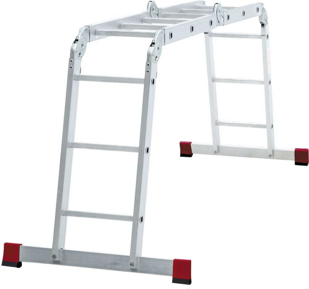 Алюминиевая четырехсекционная лестница-трансформер 400 мм NV1323 НОВАЯ ВЫСОТА 4Х3 арт.1323403 от магазина ЛесКонПром.ру