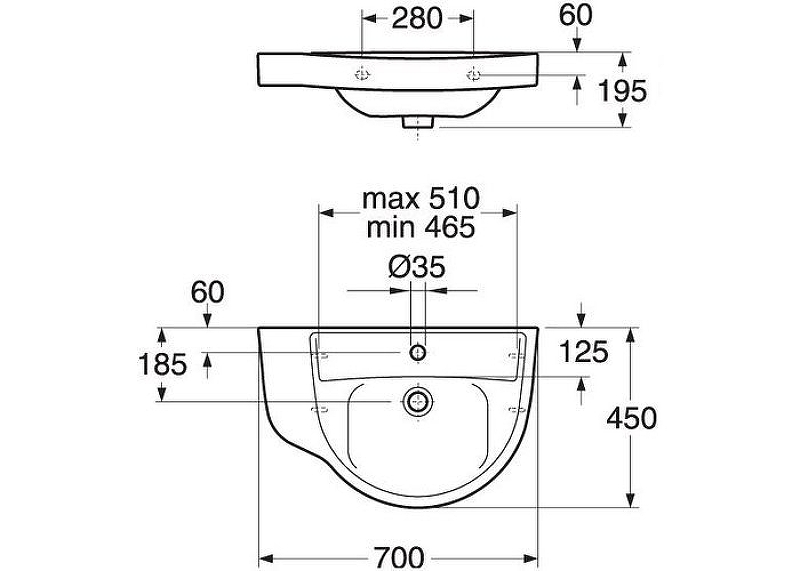 Раковина Gustavsberg Nordic 70 GB1127000109 Белая от магазина ЛесКонПром.ру