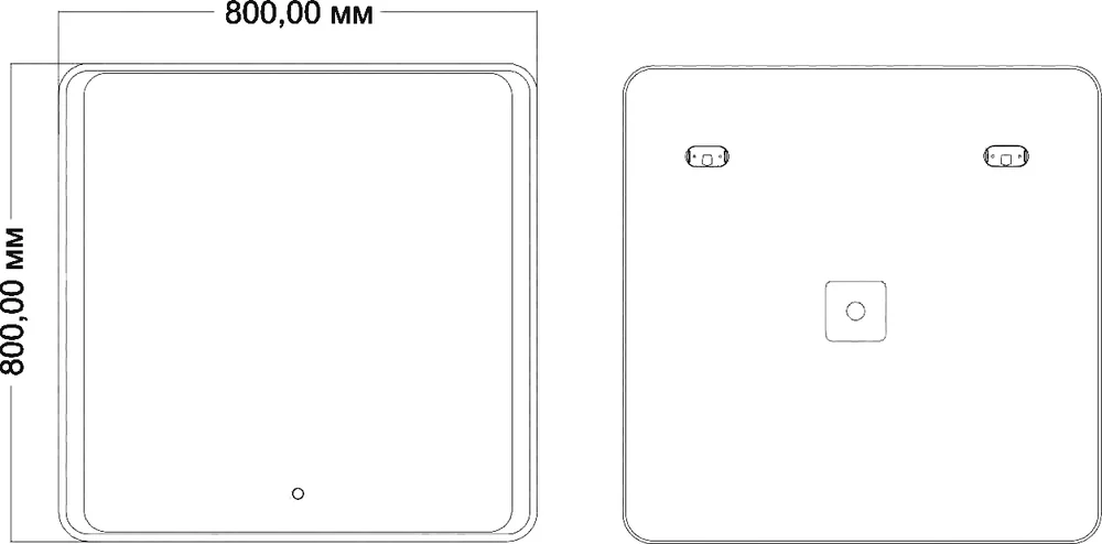 Зеркало Art&Max Elegant 80х80 с подсветкой от магазина ЛесКонПром.ру