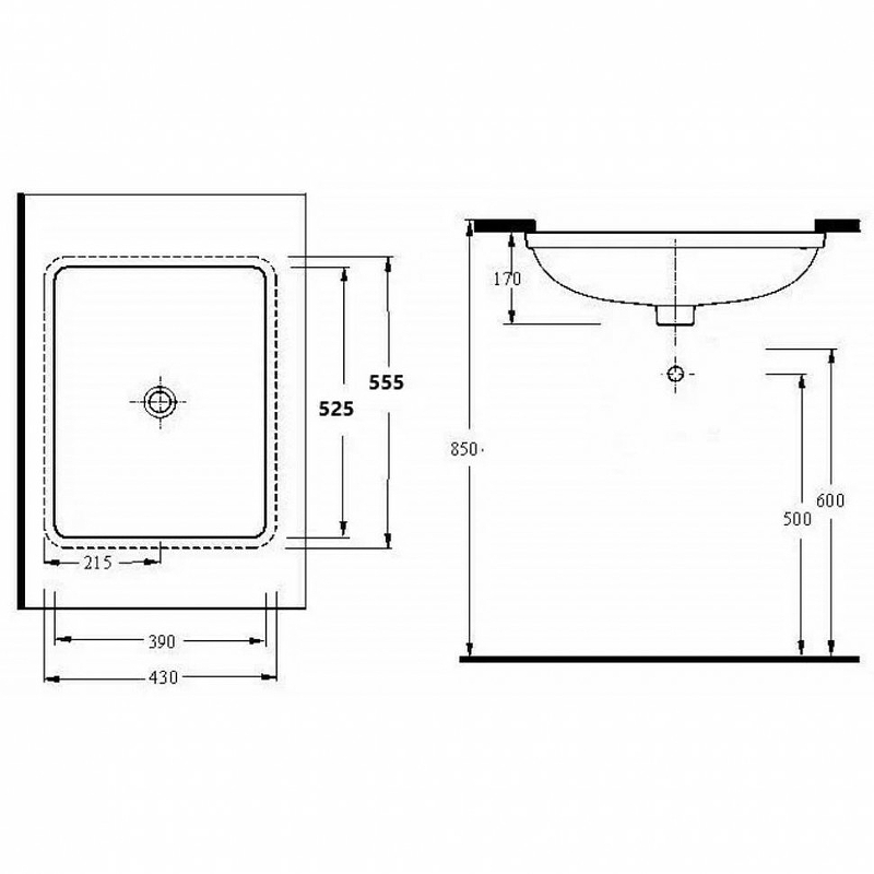 Раковина beWash Balaton 56 91561001 Белый глянец от магазина ЛесКонПром.ру