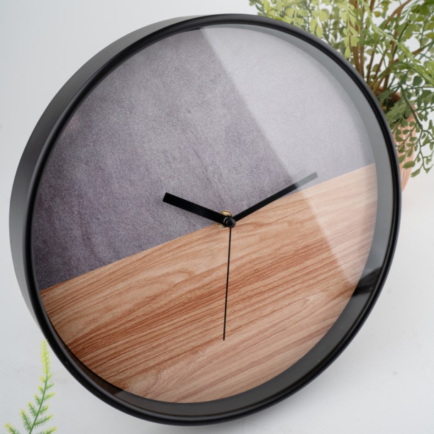 Часы настенные круглые Лофт d50 см черные от магазина ЛесКонПром.ру