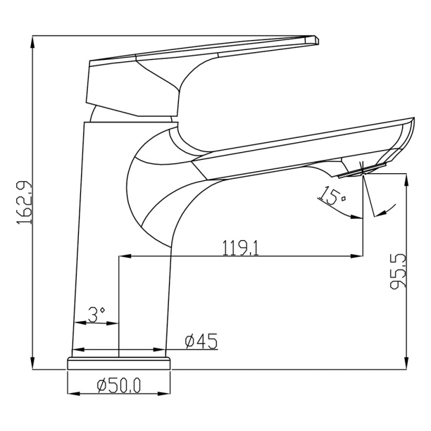Смеситель для раковины SWEDBE Venado от магазина ЛесКонПром.ру