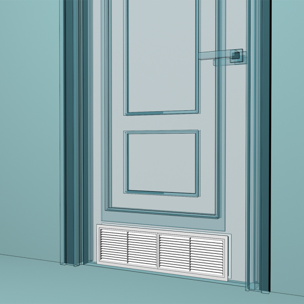 Вентиляционная решетка ERA 455х133 мм переточная коричневая от магазина ЛесКонПром.ру