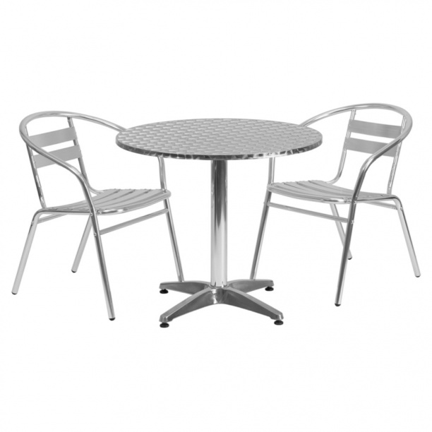 Стол садовый d60 см алюминий от магазина ЛесКонПром.ру
