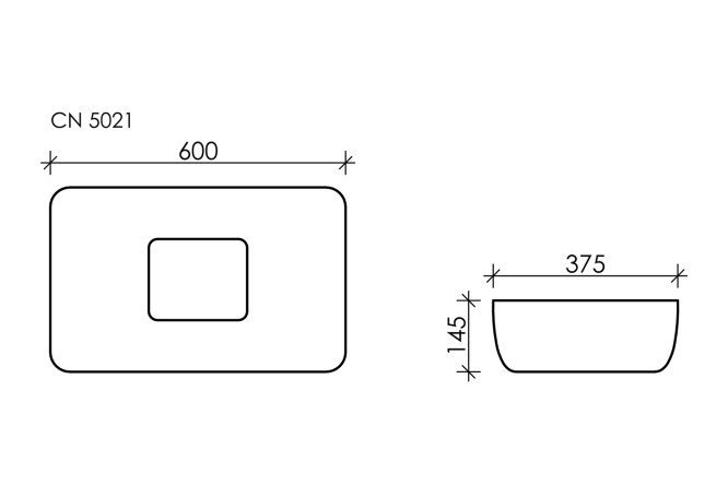 Умывальник накладной CERAMICA NOVA Element 80551217 от магазина ЛесКонПром.ру
