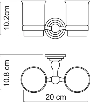 Стакан Wasserkraft Ammer K-7028D двойной от магазина ЛесКонПром.ру