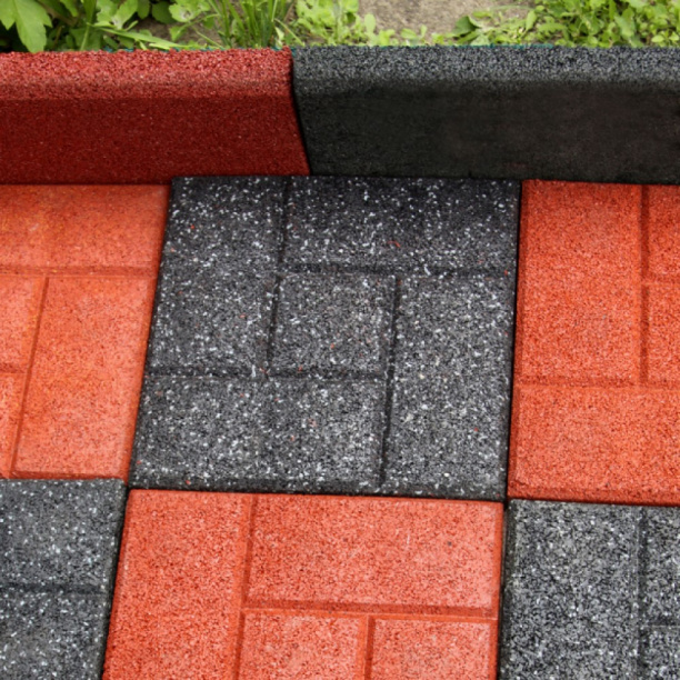 Бордюр резиновый красный 100х25х5 см от магазина ЛесКонПром.ру