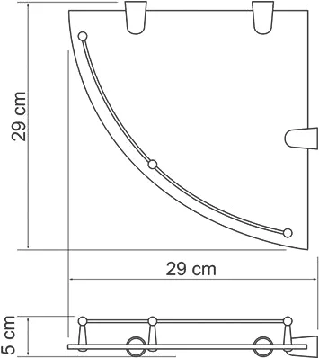 Полка Wasserkraft K-544 угловая от магазина ЛесКонПром.ру