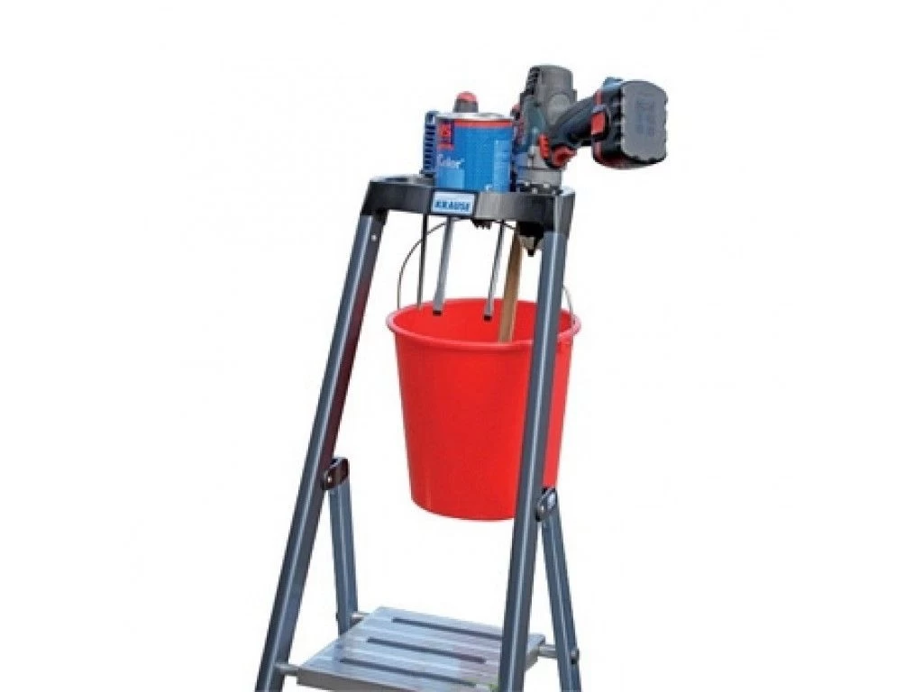 Стремянка алюминиевая анодированная Krause Securo 4 ступени (арт. 126429) от магазина ЛесКонПром.ру