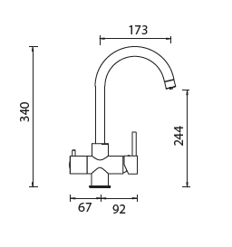 Кухонный смеситель ARCADA 710314 от магазина ЛесКонПром.ру