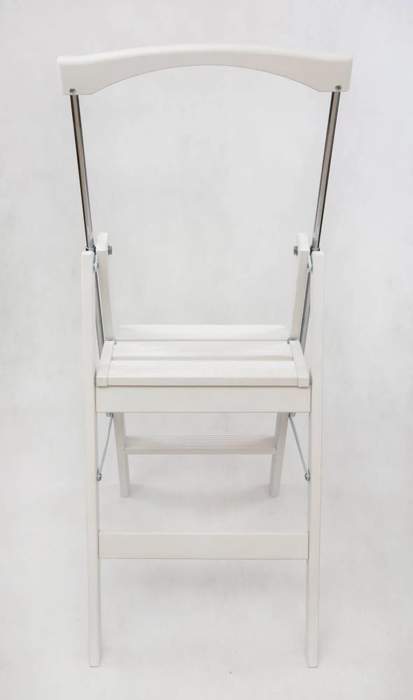 Стремянка деревянная Hoz-Block Серж 3 ступени Белая (арт. СДР-3Б) от магазина ЛесКонПром.ру