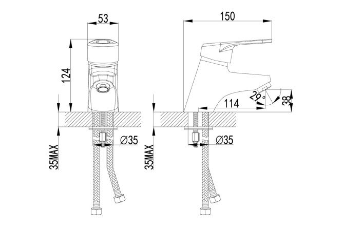 Смеситель для раковины LEMARK Luna 80440925 от магазина ЛесКонПром.ру