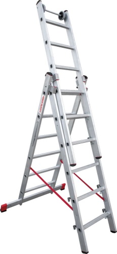 Лестница алюминиевая трехсекционная индустриальнаяНовая Высота 3x6 арт. 5230306 от магазина ЛесКонПром.ру