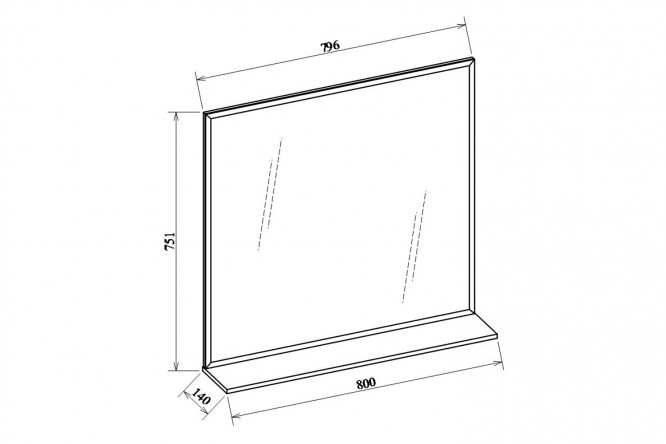 Зеркало с полкой Sanflor Одри 80353378 от магазина ЛесКонПром.ру
