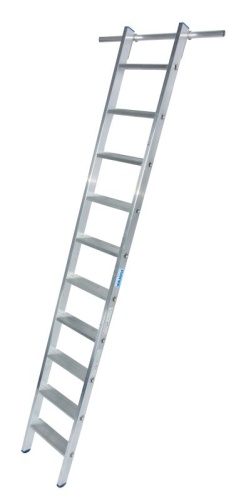 Лестница алюминиевая односекционная KRAUSE STABILO 10 ступ, пара крюков от магазина ЛесКонПром.ру